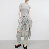 Chatier slit sleeveless dress
