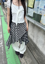 RAW CHECK SKIRT