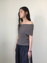 Ella Knit Off Shoulder (4color)