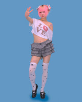 フリルリボンチェックショートパンツ (3color)