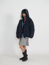 パフィーシンサレートリバーシブルジャンパー (ネイビー & スカイブルー)