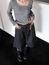  SIDE BUTTON STRAP CARDIGAN