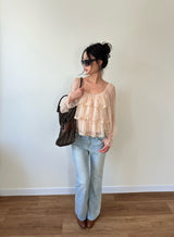 soft bootcut denim pants