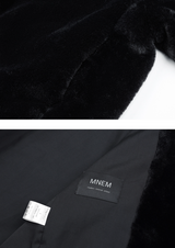 [mnem] Fur Collar Jacket (black)