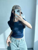 ストライプバルーンデニム💙🖤 - 2 カラーズ