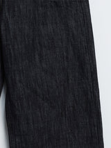 Indigo embossed denim pants