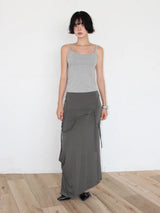 DRAPE STRAP MAXI SKIRT