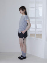 PUMPKIN TWINKLE DENIM SHORTS (BLACK)