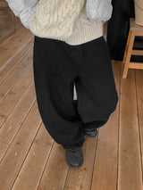 Huynh Cotton Brushed Denim Wide Pants