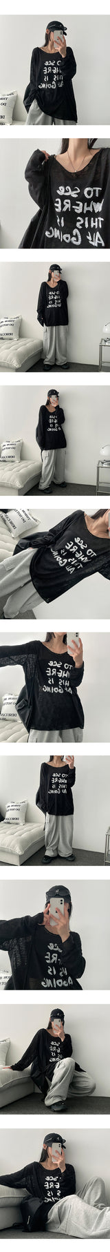 Lau Lettering Summer Knitwear (4 colors)