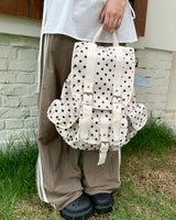 Mookin dot buckle pocket backpack