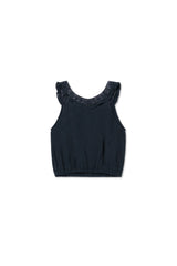 Bella lace blouse_navy