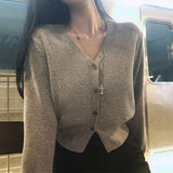 [BELLIDE MADE] ミュートVネックロングスリーブカーディガン