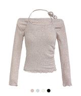 [Brushed] Roa Off-Shoulder Wool Tee