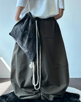 ヘビールーズツープレートバルーンコットンロングパンツ 💚🐣🖤 - 3カラーズ