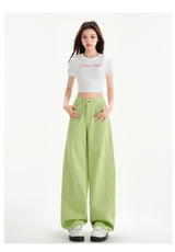 Cherry Blossom Pink Wide Leg Lyocell Denim Jeans