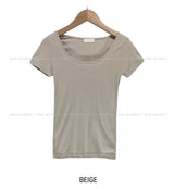 [U-BASIC] スリミングベーシックスクエアネック半袖Tシャツ