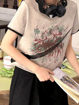 プリンティド半袖Tシャツ