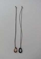 ベントオーバルネックレース (BROWN, BLACK 2COLORS!)