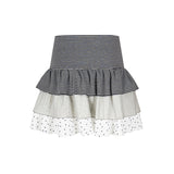 Marine Dot Stripe Tiered Skirt 232742928