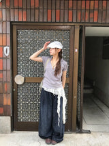 モシサマーデニムワイドパンツ