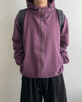 Burnt Check Hood Windbreaker
