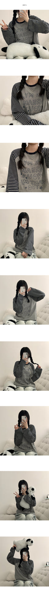 Tammy Stripe Nagrang long-sleeved T-shirt