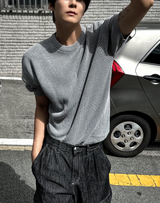 Dominic Pigment Round Neck Short Sleeve Knit
