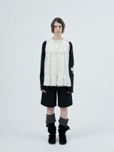 lace ruffle flare shirts