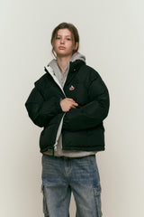 CHERRY REVERSIBLE SHORT DOWN JUMPER [BLACK]