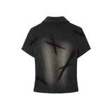 SIGNATURE SPRAY WASHED ZIP UP WAFFLE SHIRT