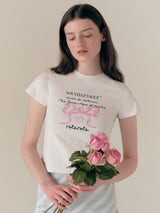 ローラリボンハーフTシャツ ホワイト