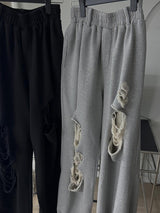 ASCLO Destroyed Sweat Pants (2color)
