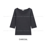 Stay U-Neck Three Quarter T-Shirt