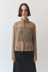 Light Crinkle Jumper / Peach Beige