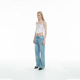 overskirt bilayer jeans