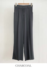 Light Cool Pintuck Wide Slacks