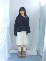 soft corduroy banding skirt