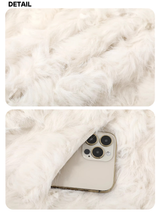 Muse Soft Color Leather Zip-Up Fur Jacket