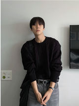 cable cosyharu semi-over knit