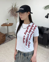 Tess Funky Lettering Crop Tee