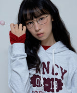 CLASSIC WAPPEN CROP HOODIE (LIGHT MELANGE)_F24ZB061