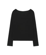 Heaven Sent Loose Fit Boat Neck Long Sleeve - BLACK