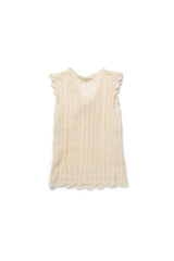 Ribbon sleeveless knit_cream