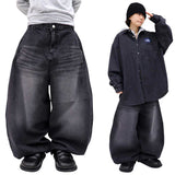 Real Big Balloon Snap Denim Pants