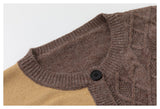 Preppy Animal Jacquard Knit Cardigan