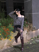 Off-Shoulder Sweatshirt