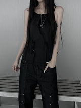 halterneck string nylon sleeveless (2color)