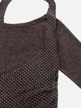 KobeドットホルターネックレイヤーTシャツ (3c)