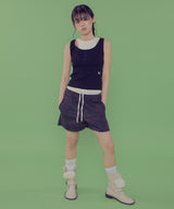 [NF] LAYERED MILITARY CAMO SHORTS_(BLACK)_F24QD875